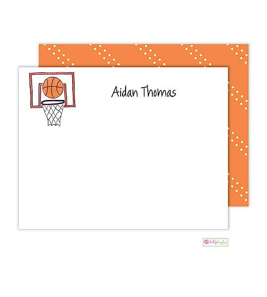 Basketball Star Kids Flat Note Cards - Kelly Hughes Designs