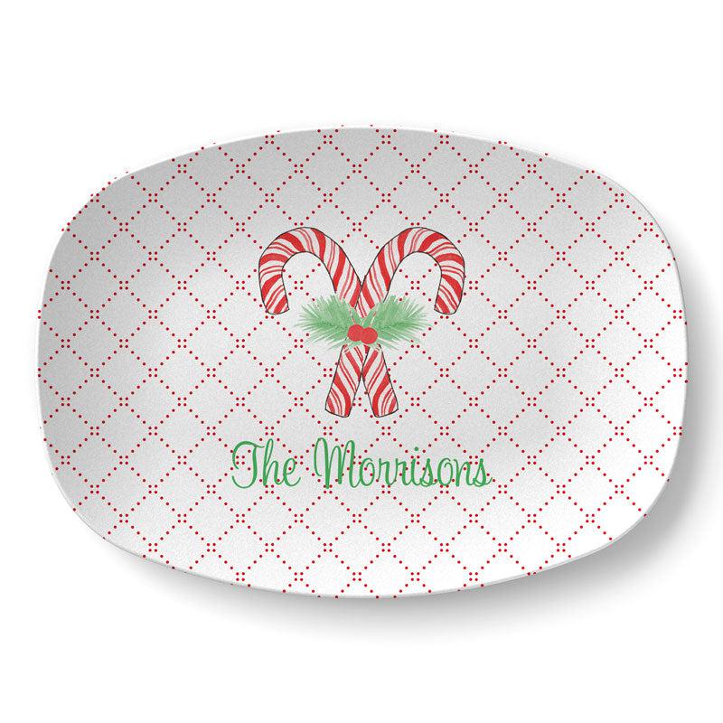 Candy Canes Platter - Kelly Hughes Designs