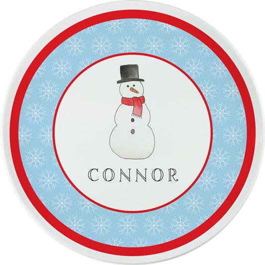 Frosty Man Kids Plate - Kelly Hughes Designs