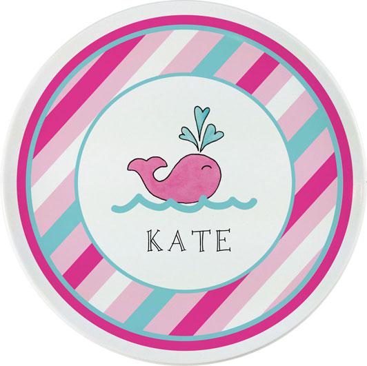 Preppy Whale Kids Plate - Kelly Hughes Designs