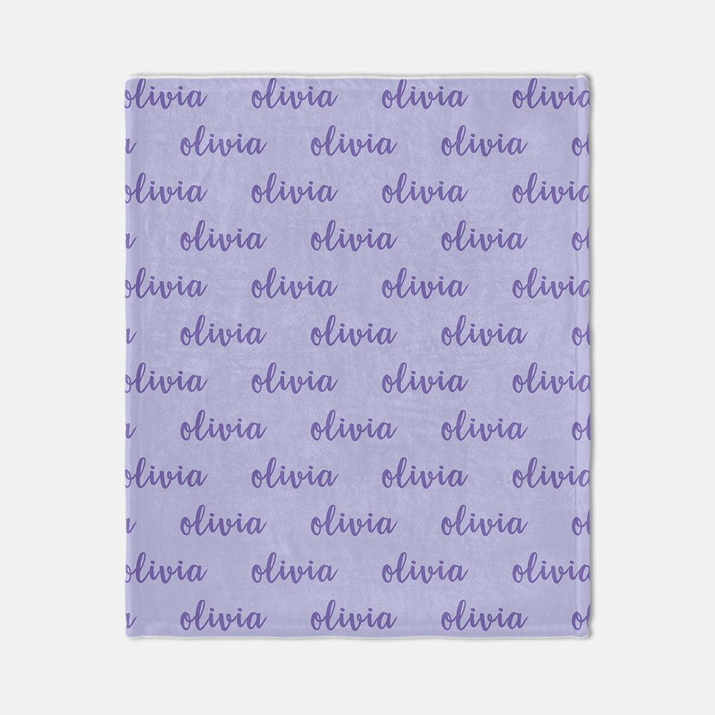 Purple Name Blanket - Kelly Hughes Designs