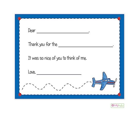 Airplane fill-in thank you - Kelly Hughes Designs