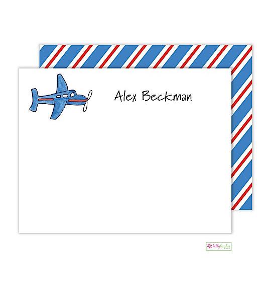 Airplane Kids Flat Note Cards - Kelly Hughes Designs