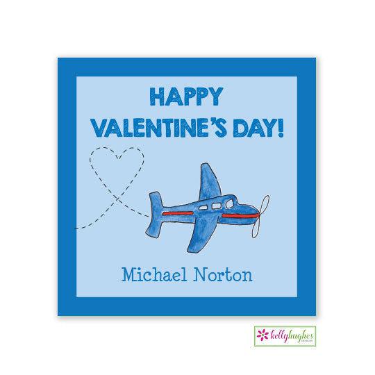 Airplane Valentine Stickers - Kelly Hughes Designs