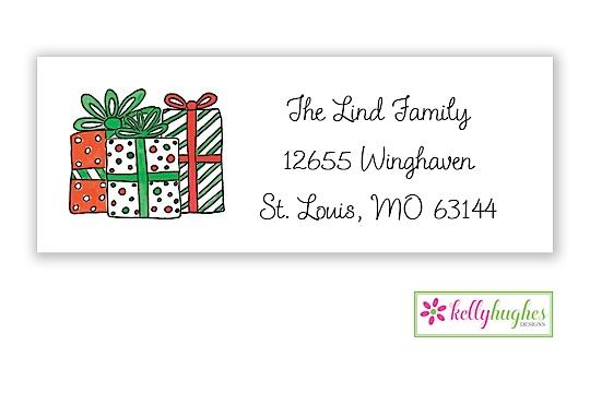 All I Want for Christmas address label - Kelly Hughes Designs