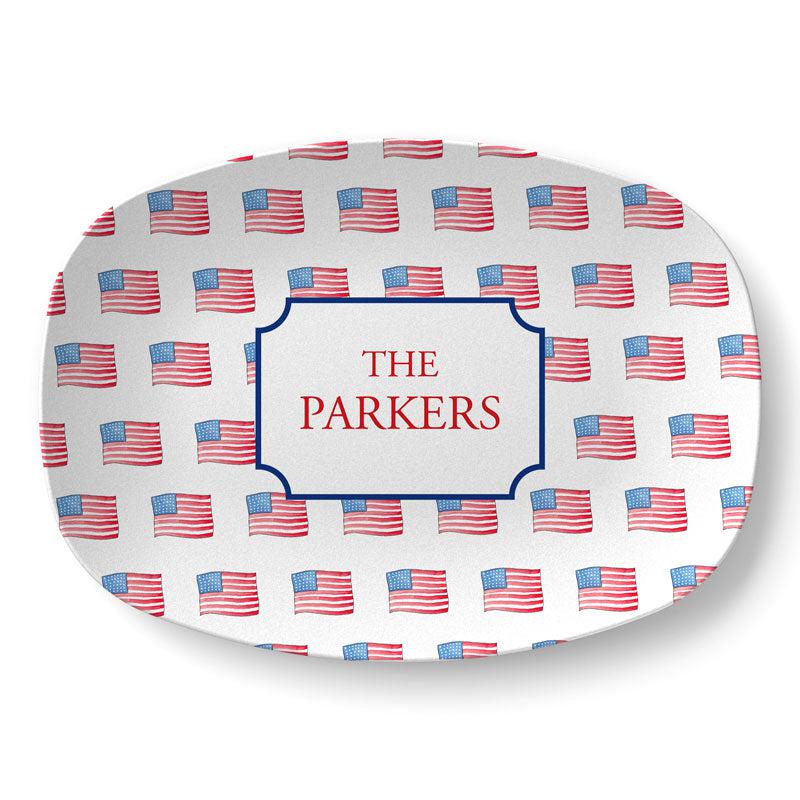 American Flags Platter - Kelly Hughes Designs