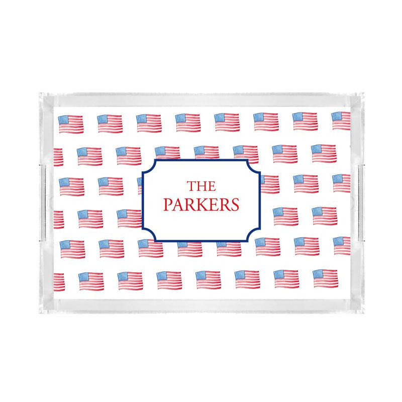 American Flags Serving Tray - Kelly Hughes Designs