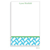 Aqua Basketweave Notepad - Kelly Hughes Designs