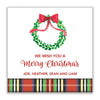 Best Holiday Plaid gift sticker - Kelly Hughes Designs