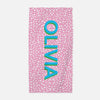 Big Name pink beach towel - Kelly Hughes Designs