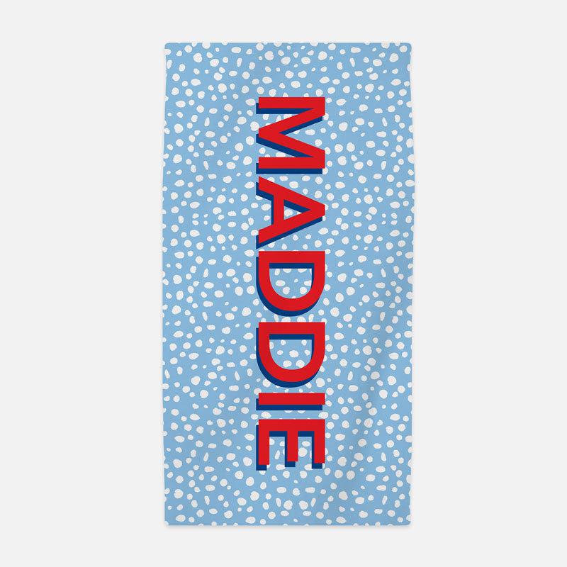 Big Name spotted beach towel - Kelly Hughes Designs