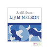 Blue Camo Kids Calling Card - Kelly Hughes Designs