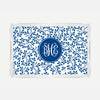 Blue China Monogrammed Serving Tray - Kelly Hughes Designs