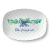 Blue Garland Platter - Kelly Hughes Designs