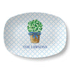 Blue Ribbon Topiary Platter - Kelly Hughes Designs