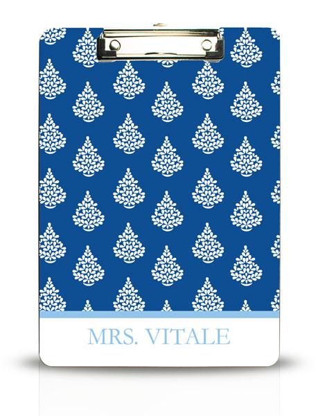 Blue Topiary Clipboard - Kelly Hughes Designs
