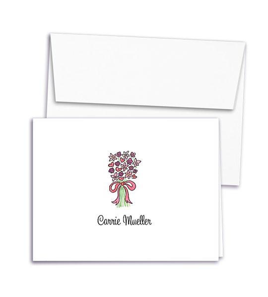 Bouquet in Pink Folded Note Cards - Kelly Hughes Designs