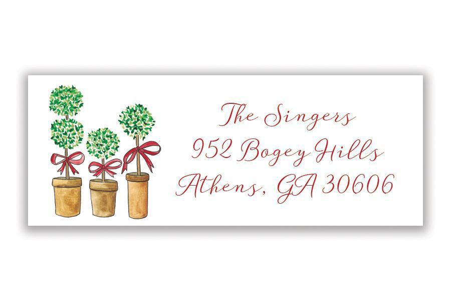 Boxwood Greens address label - Kelly Hughes Designs