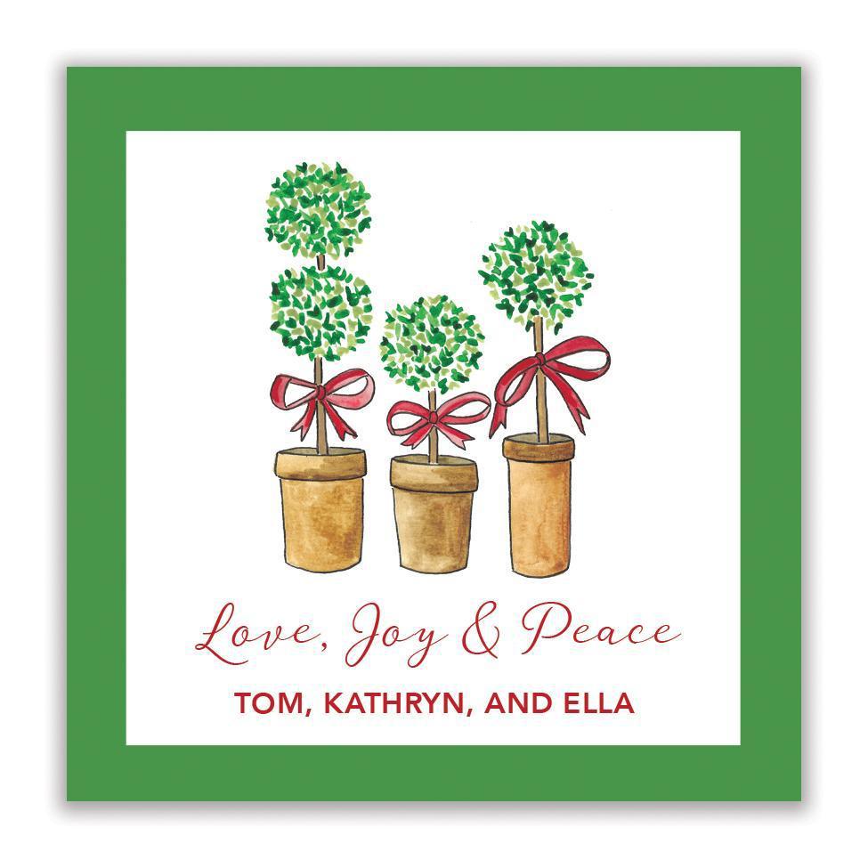 Boxwood Greens gift sticker - Kelly Hughes Designs