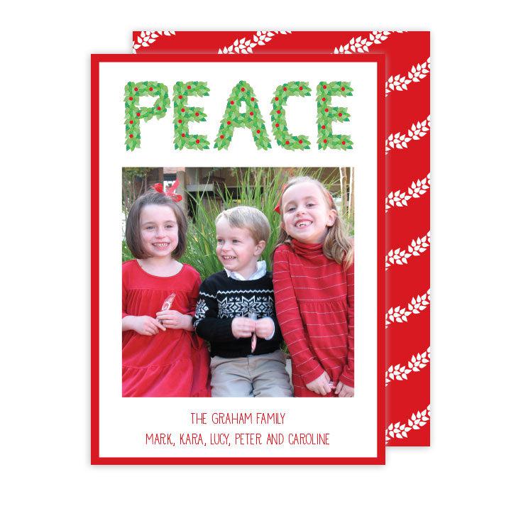 Boxwood Peace Holiday Card - Kelly Hughes Designs