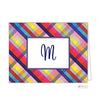Bright Gingham Monogrammed Folded Note Cards - Kelly Hughes Designs