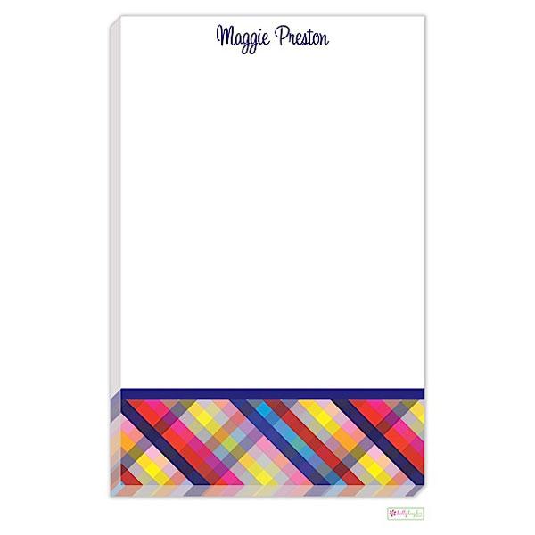Bright Gingham Notepad - Kelly Hughes Designs