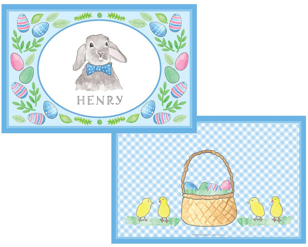 Bunny Blue placemat - Kelly Hughes Designs