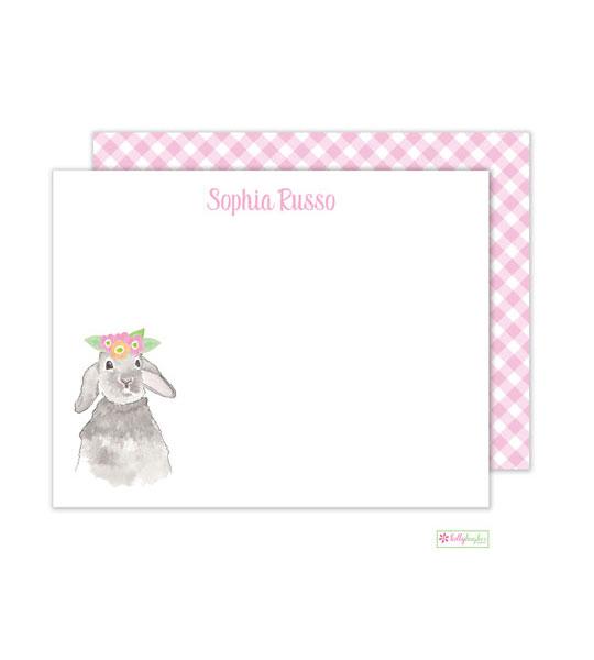 Bunny Love Kids Flat Note Cards - Kelly Hughes Designs