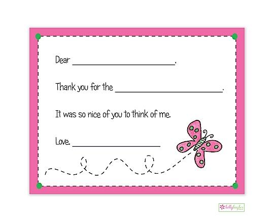 Butterfly fill-in thank you - Kelly Hughes Designs