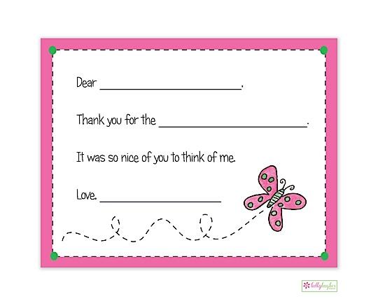 Butterfly fill-in thank you – Kelly Hughes Designs