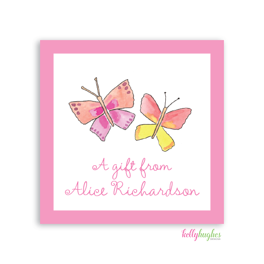 Butterfly Kisses Kids Calling Card - Kelly Hughes Designs