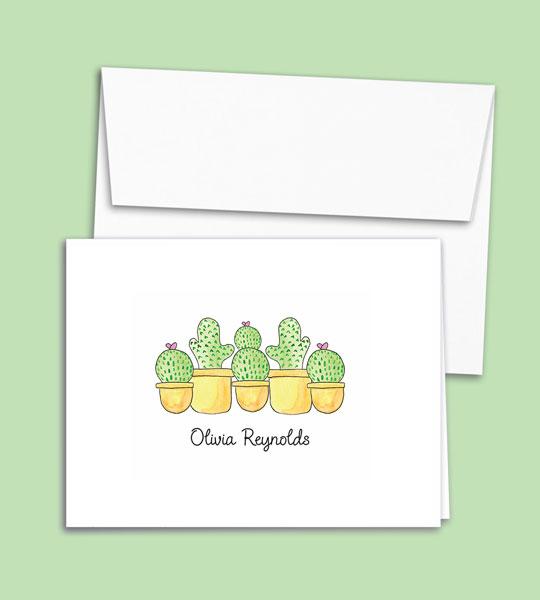 Cactus Garden Folded Note Cards - Kelly Hughes Designs