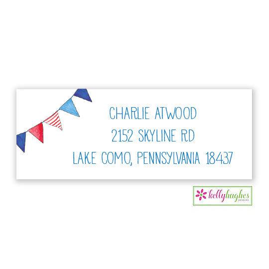 Camp Flags address label - Kelly Hughes Designs