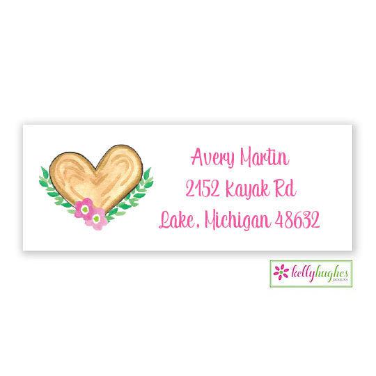 Camp Heart address label - Kelly Hughes Designs