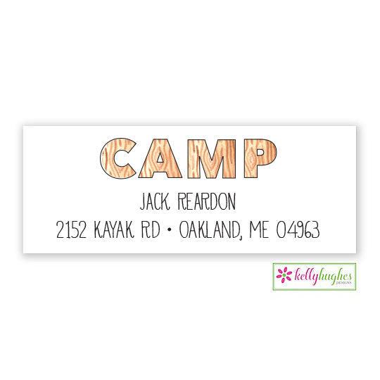 Camp Letters address label - Kelly Hughes Designs