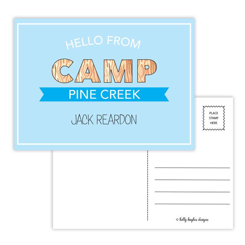 Camp Letters Postcard - Kelly Hughes Designs