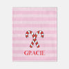 Candy Cane Cozy Blanket - Kelly Hughes Designs
