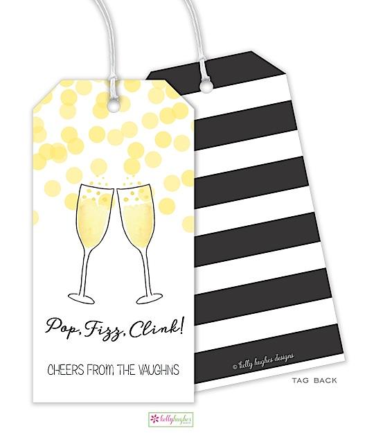 Champagne Toast Gift Tags - Kelly Hughes Designs