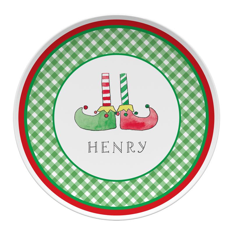 Christmas Elf Kids Plate - Kelly Hughes Designs
