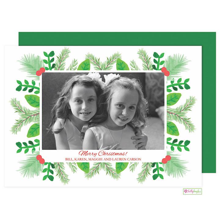 Christmas Greens Holiday Card - Kelly Hughes Designs