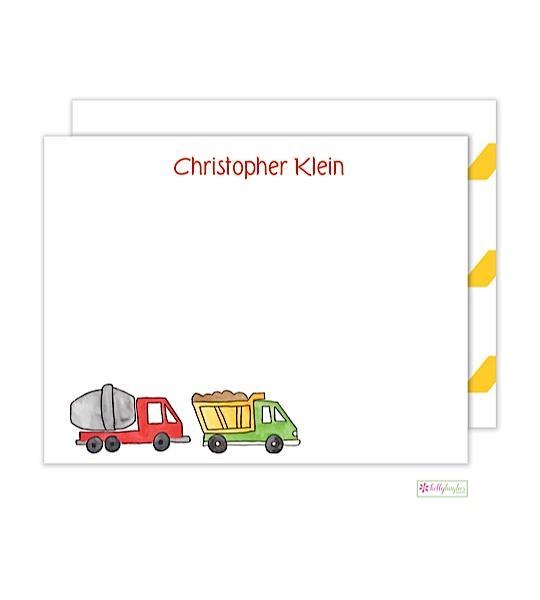 Construction Kids Flat Note Cards - Kelly Hughes Designs