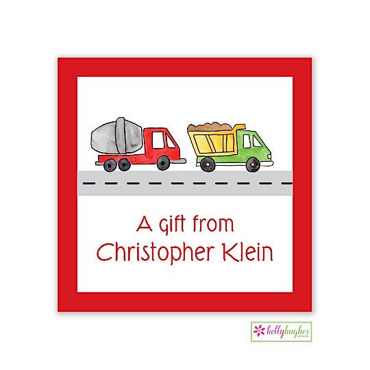 Construction Zone Kids Calling Card - Kelly Hughes Designs