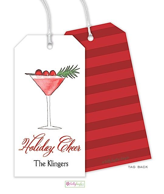 Cranberry Martini Gift Tags - Kelly Hughes Designs