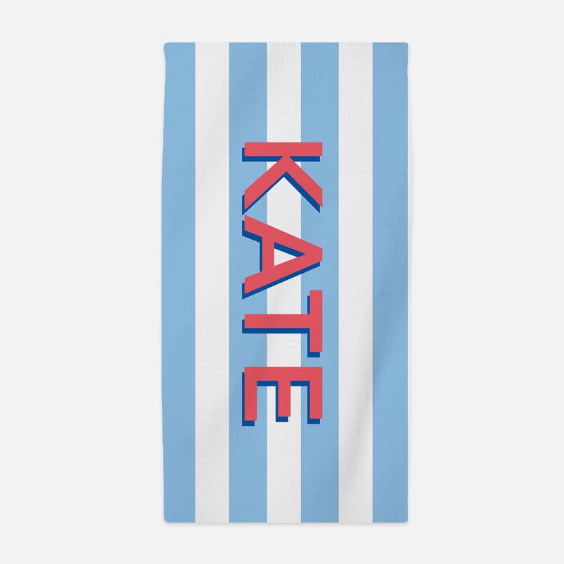 Custom Color Stripes beach towel - Kelly Hughes Designs