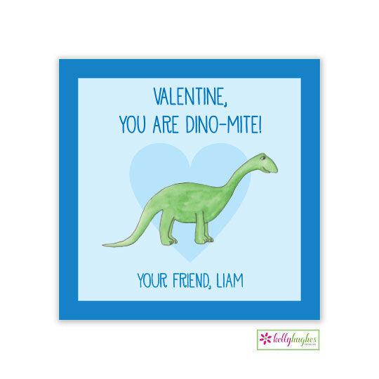 Dinomite Valentine Stickers - Kelly Hughes Designs