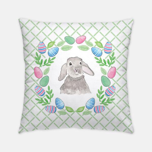 Easter Crest Green pillow - Kelly Hughes Designs