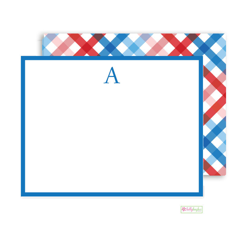 Liberty Plaid Flat Note Cards