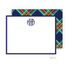 Navy Plaid Note Cards