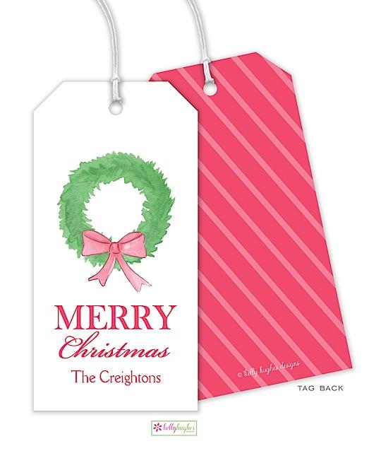 Fir Wreath Gift Tags - Kelly Hughes Designs