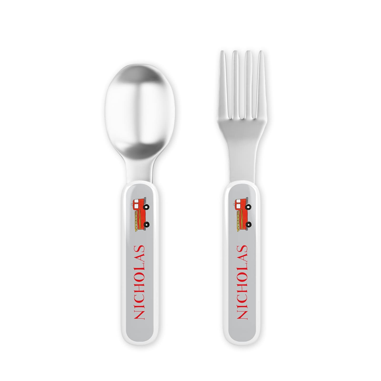 Firetruck Kids Dinnerware - Kelly Hughes Designs